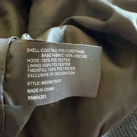 Mo-Ka Meriam Knit Hood Faux Leather Jacket Size Small - Picture 8 of 8